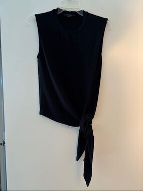 Karen Kane Sleeveless Black Knit Tank Top with tie detail xs, fits like small